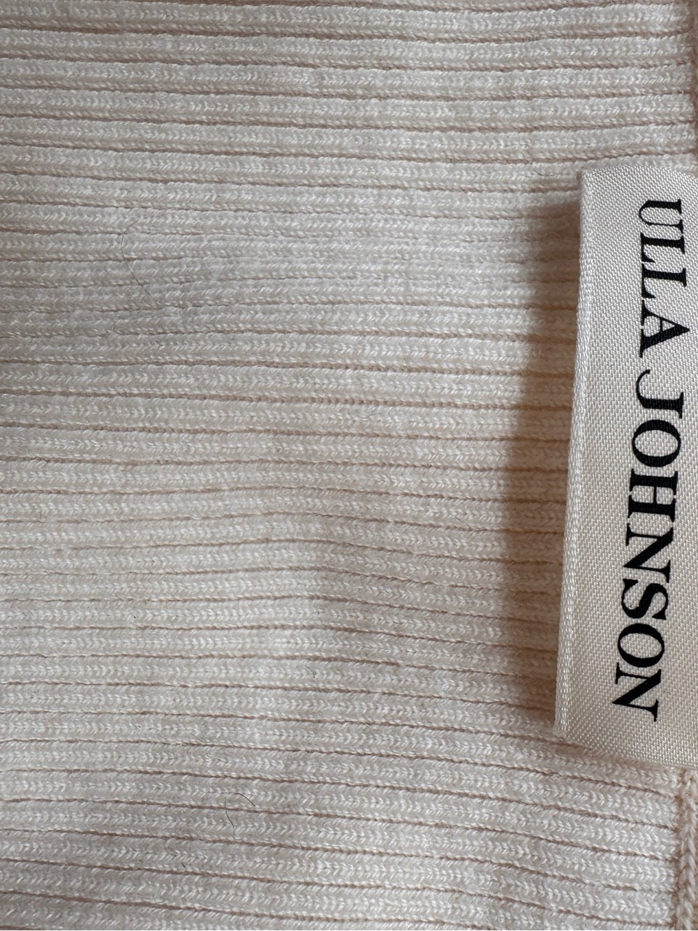 Ulla Johnson Cream Button-Front Ribbed Cardigan - Picture 5 of 6